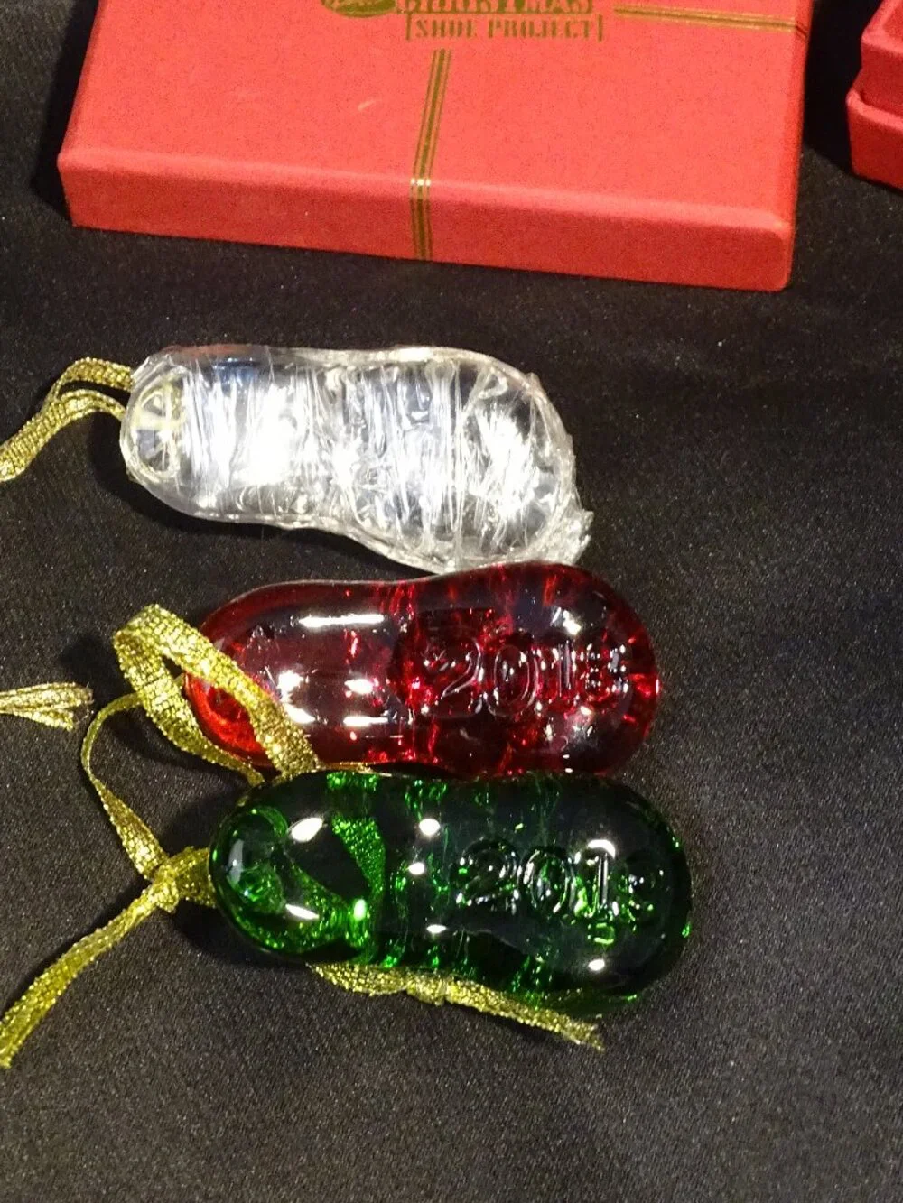 New in the box Life's Christmas Shoe Project Set of 3
